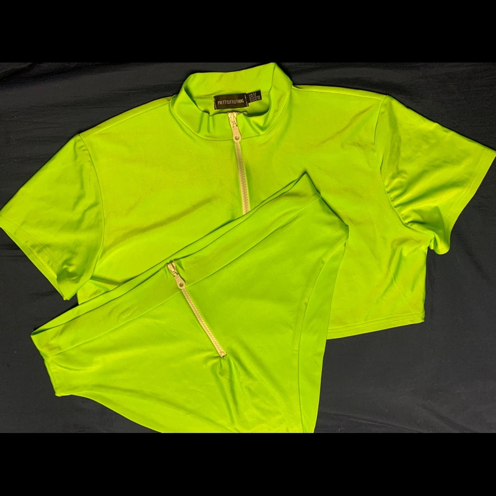 PTL Neon green two piece